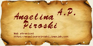 Angelina Piroški vizit kartica